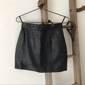 Vintage Leather Mini Skirt
